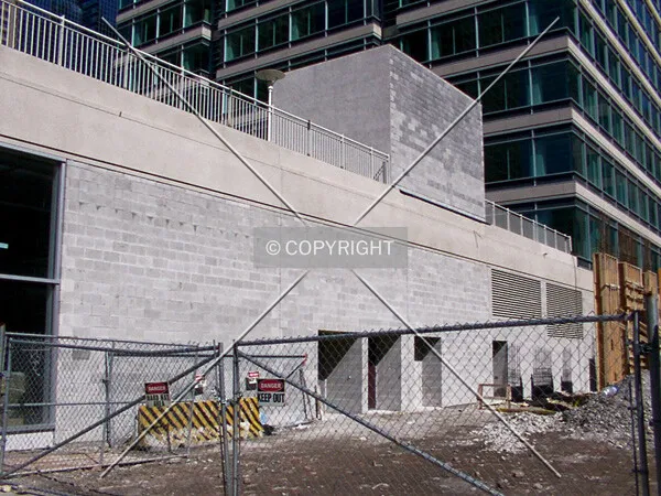 South wall of low-rise section