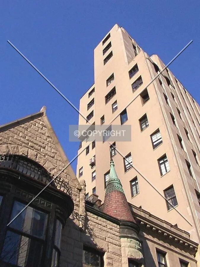 Looking up the south facade from Astor Street