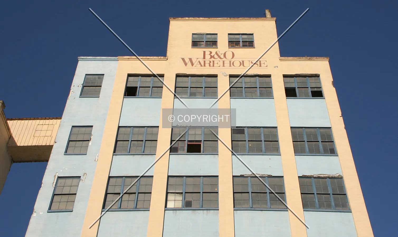 Partial view of the eastern facade