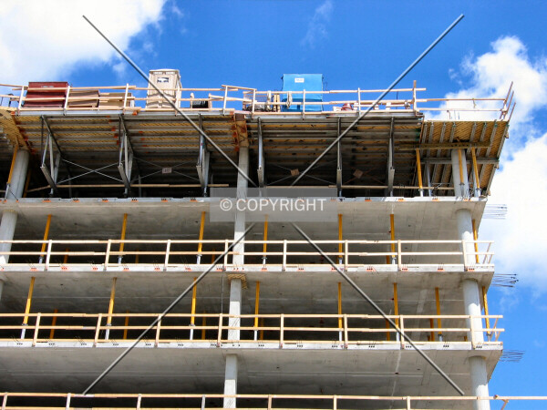 Just shy of halfway up, the 8th floor is poured