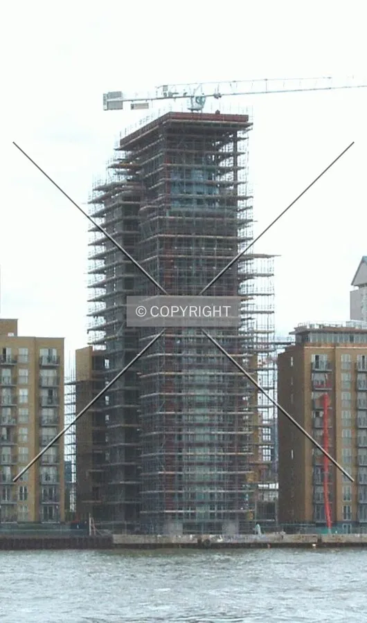 View of construction as seen from Rotherhithe