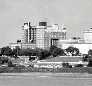 View from the southwest across the Mississippi