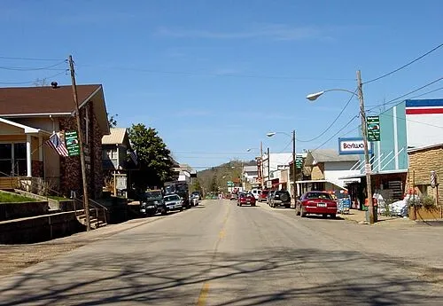 Looking north along Main Street