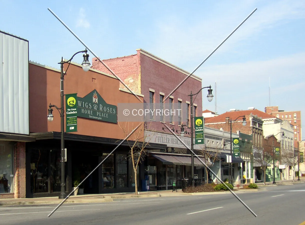 Typical storefronts along Forrest Avenue downtown