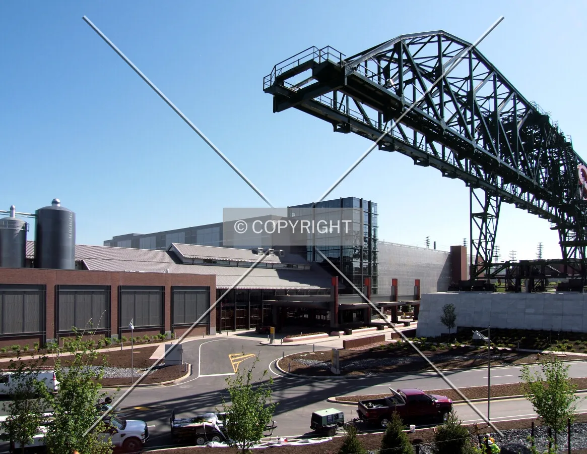 View from the southwest of the entrance area