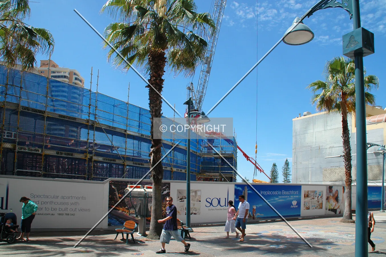 View of the site from Cavill Avenue