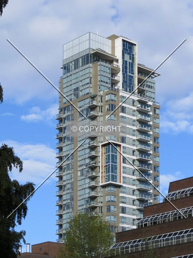 View to the east from Burrard Street