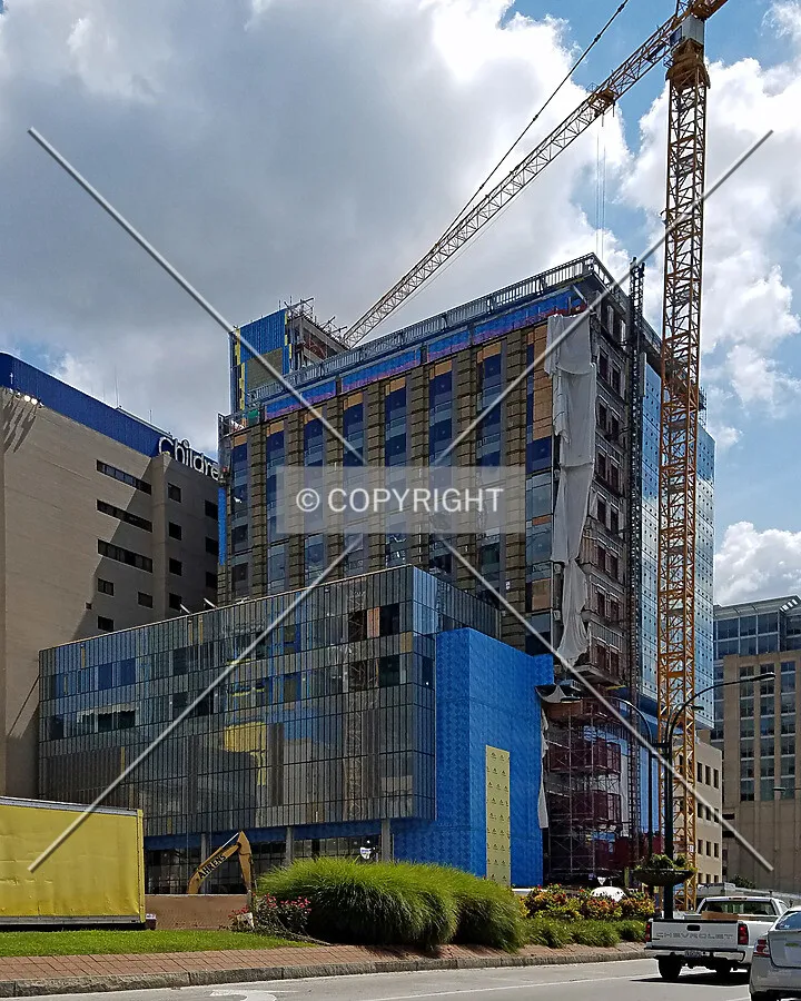 View from the northwest during construction; August 18, 2016