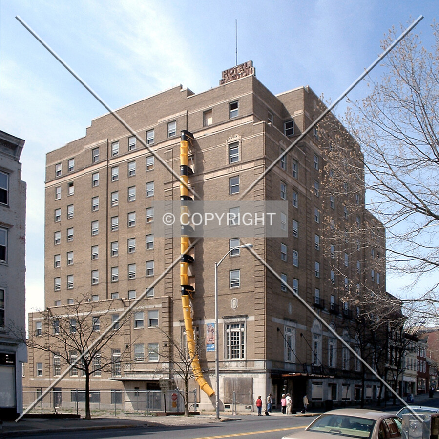 View from the northeast along Northampton Street during renovation