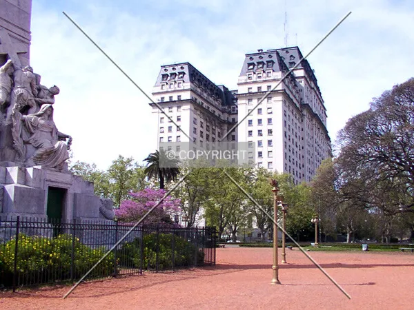 View from the park east of the Casa Rosada