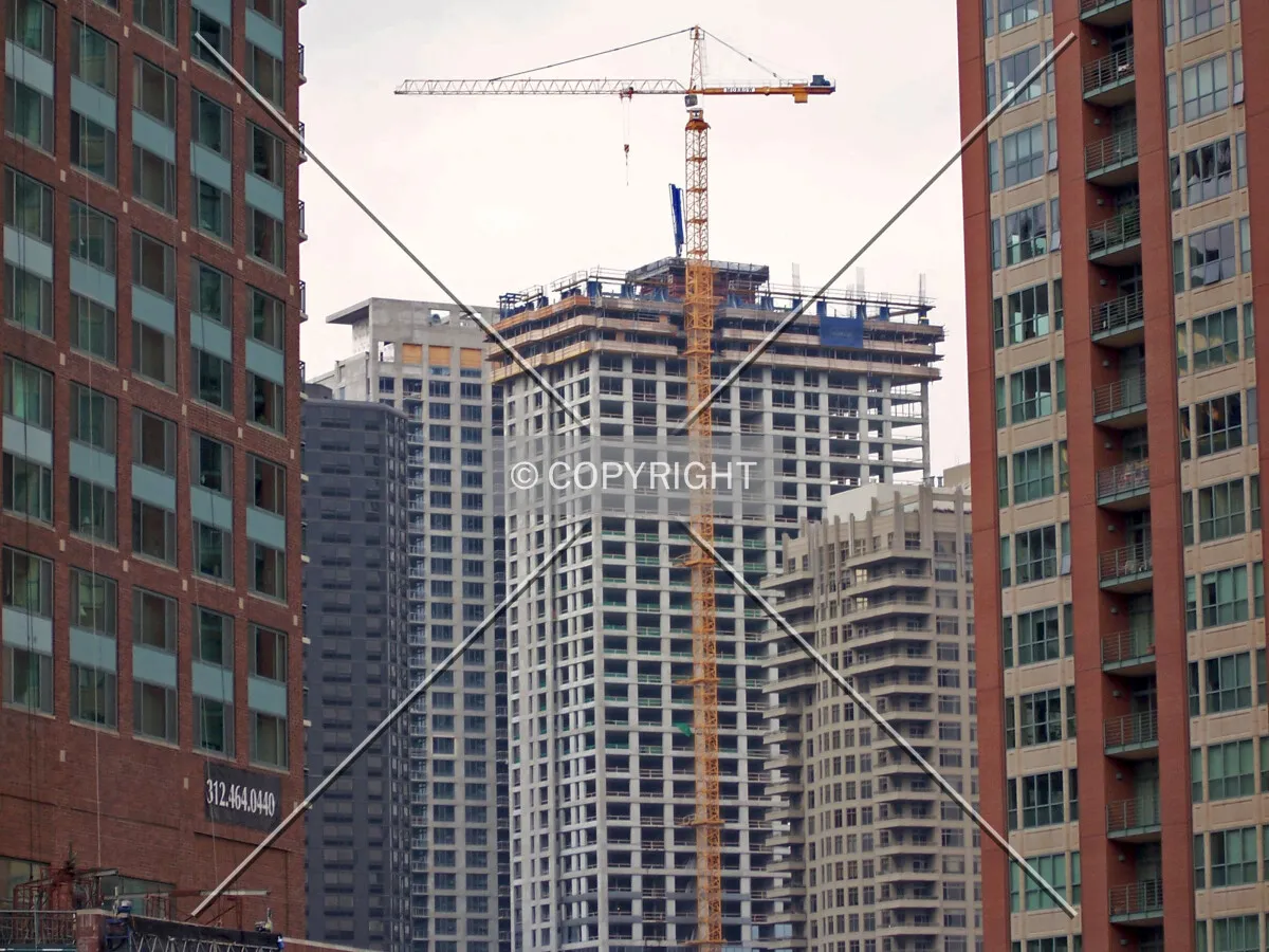 Looking northeast from Upper Wacker Drive