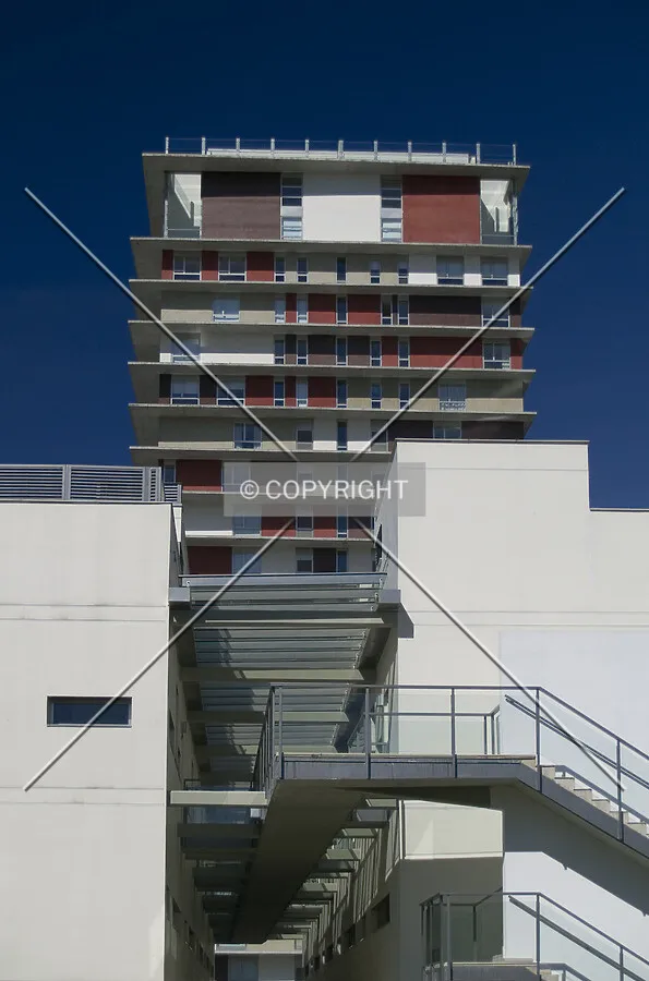 Top floors as seen from the south