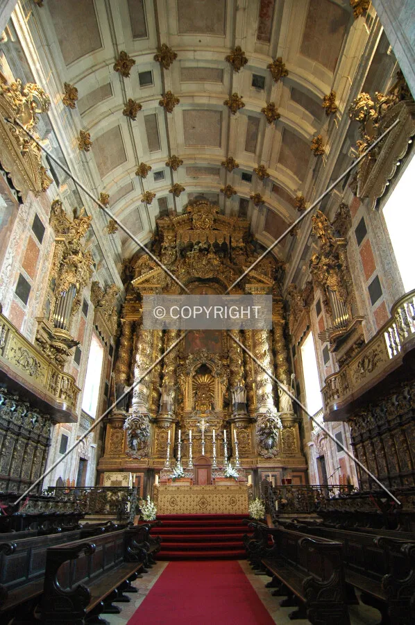 Inside Porto's cathedral