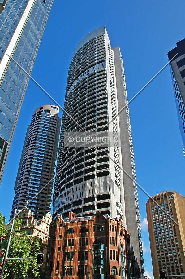 Looking up from George Street