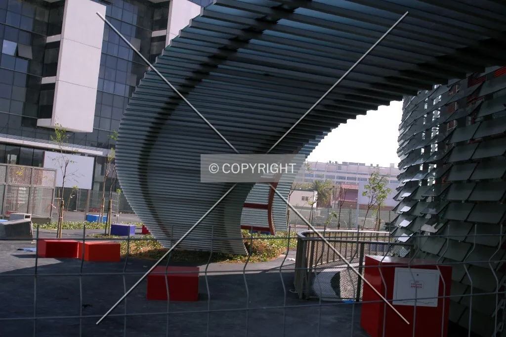Pergola on the entrance area