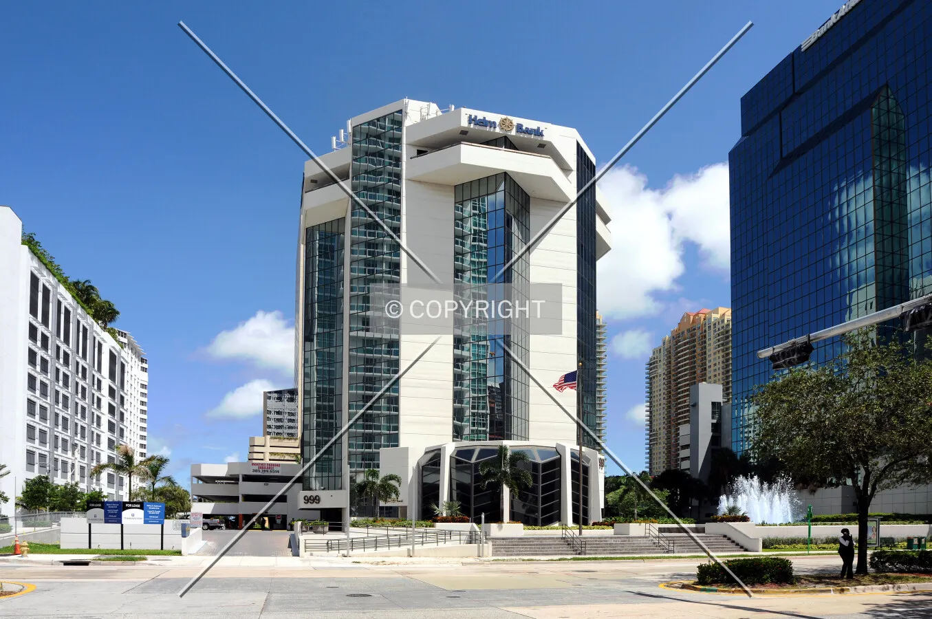 View from the east across Brickell Avenue