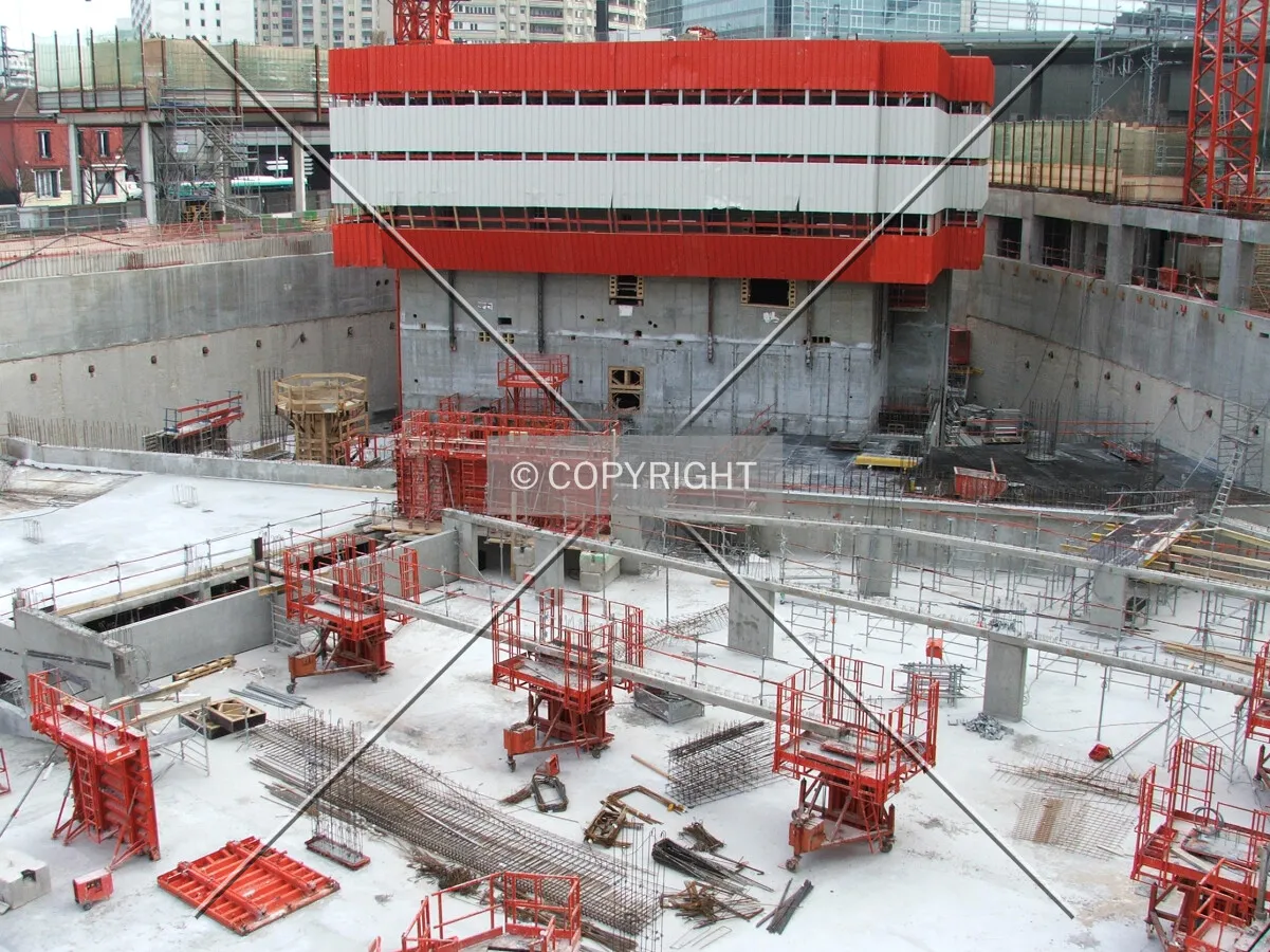 View of the construction site