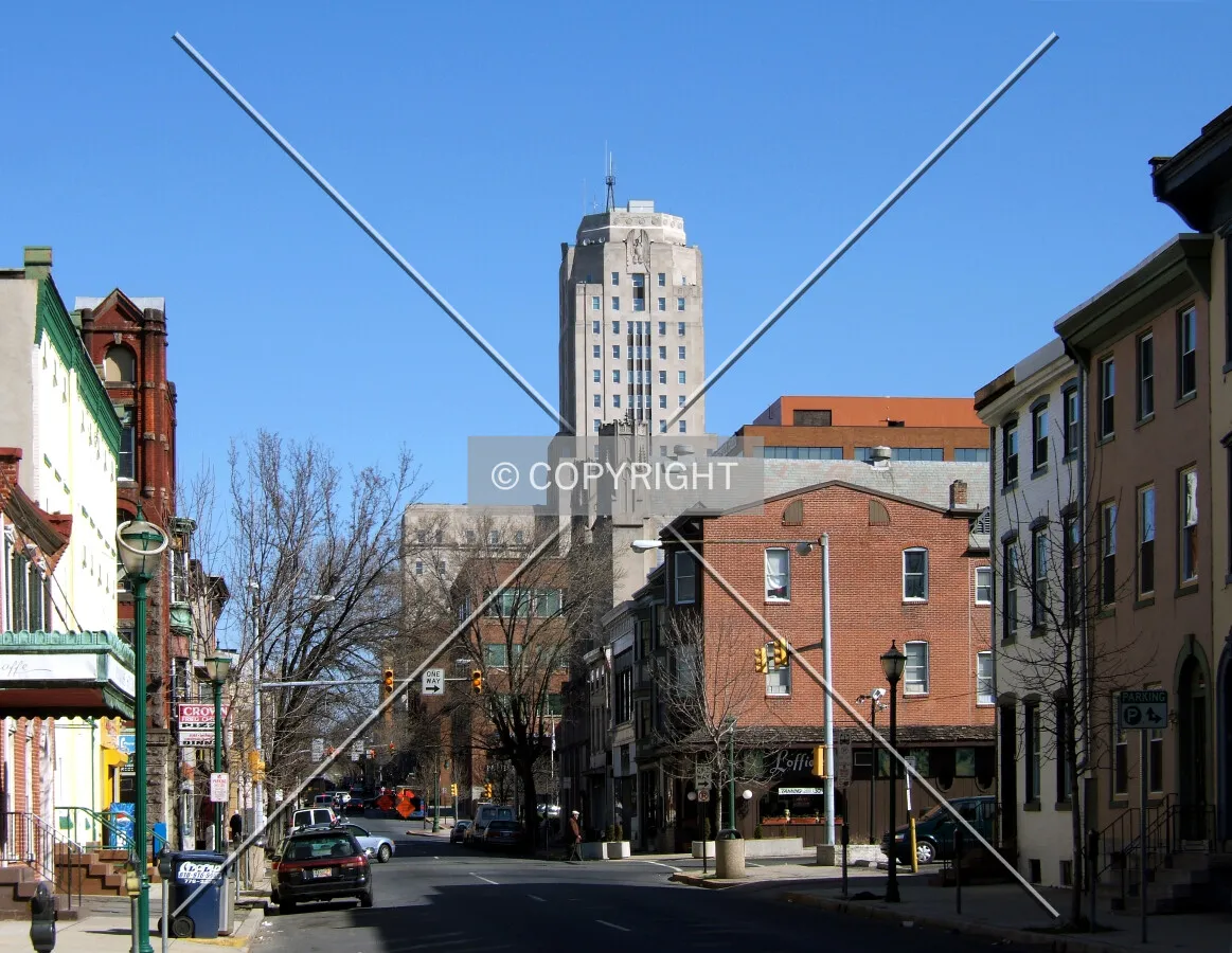 View from the south along 6th Street