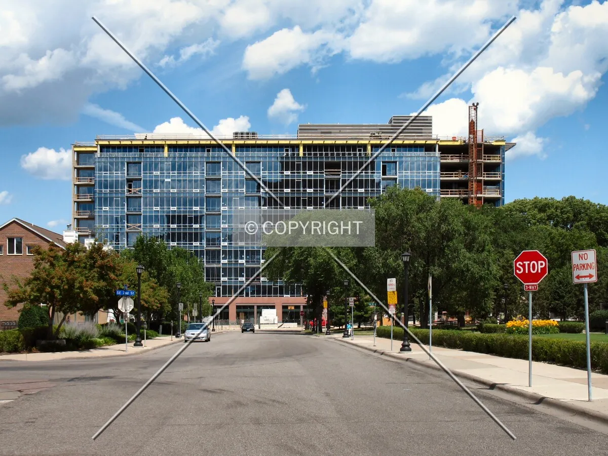 View to the northeast along Bank Street SE