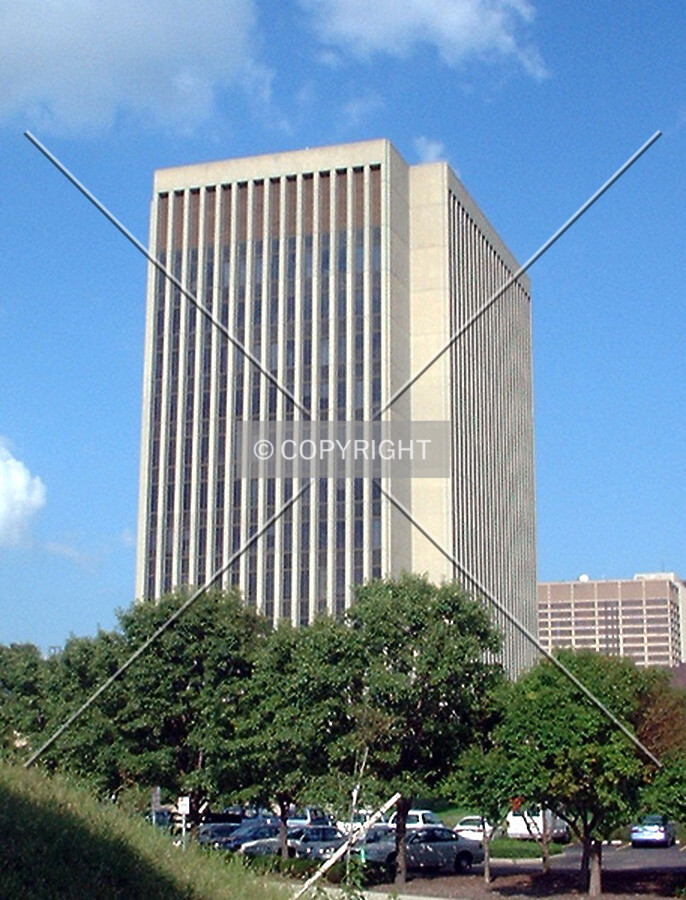 Southwest corner from Third Street