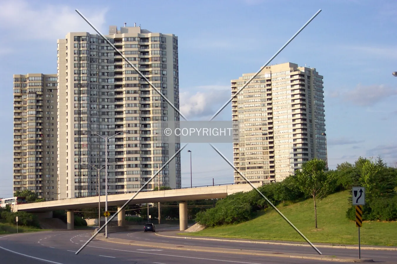View from Riverside Drive, facing northeast