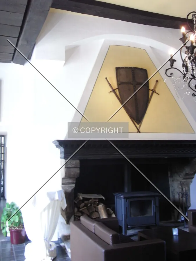 Fireplace inside Burg Blomberg