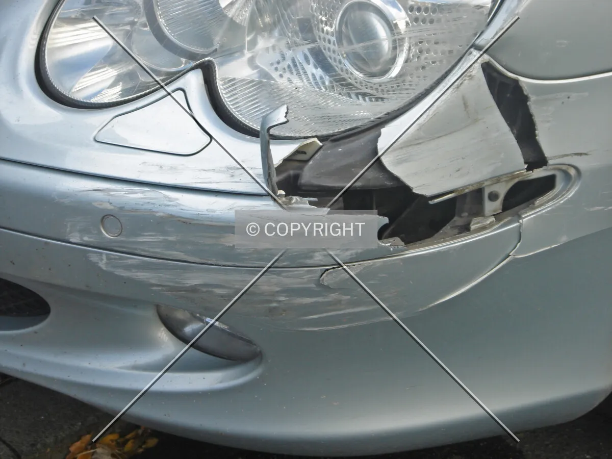 A car that had a front accident