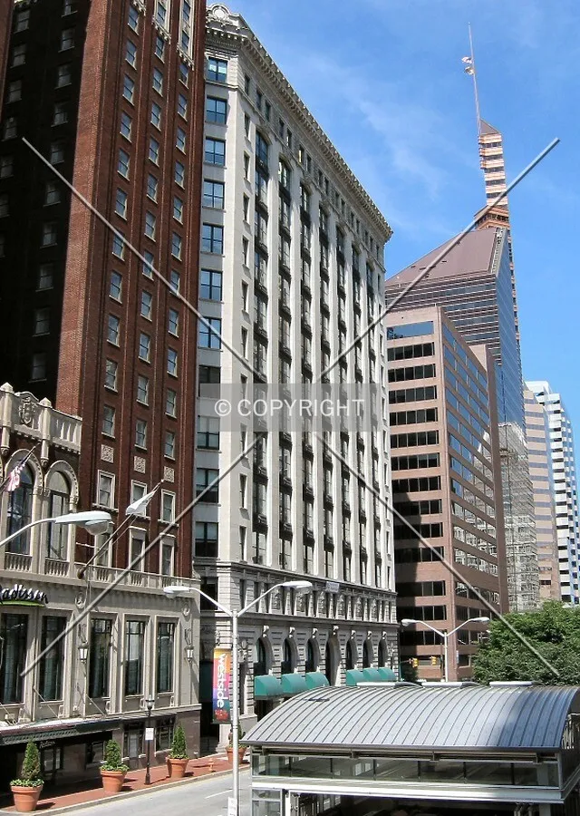 View to the northeast from above Baltimore Street