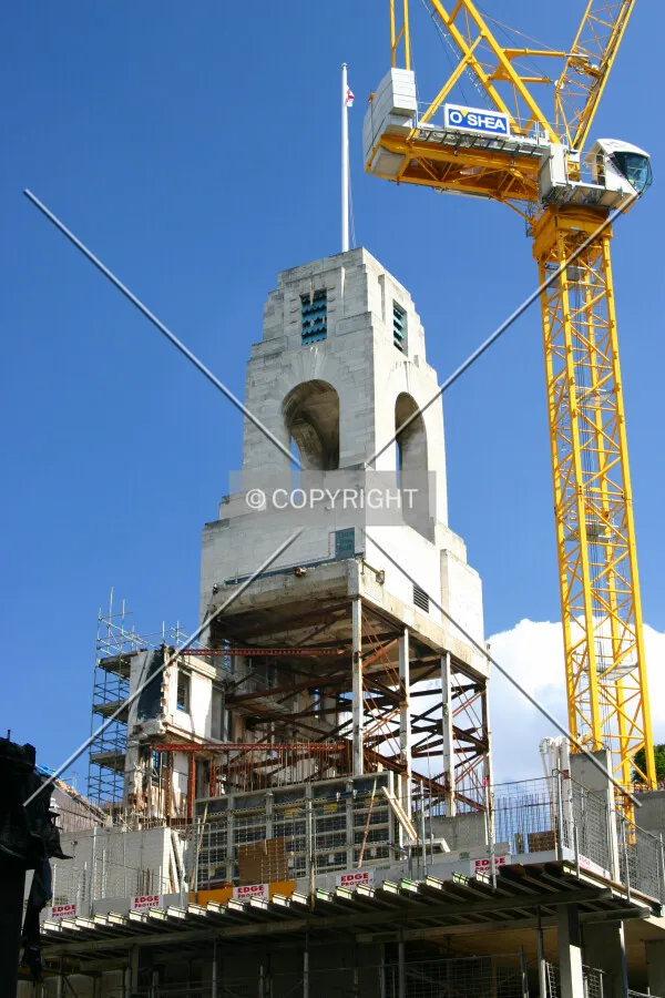 Overview of the top of the site from the rear
