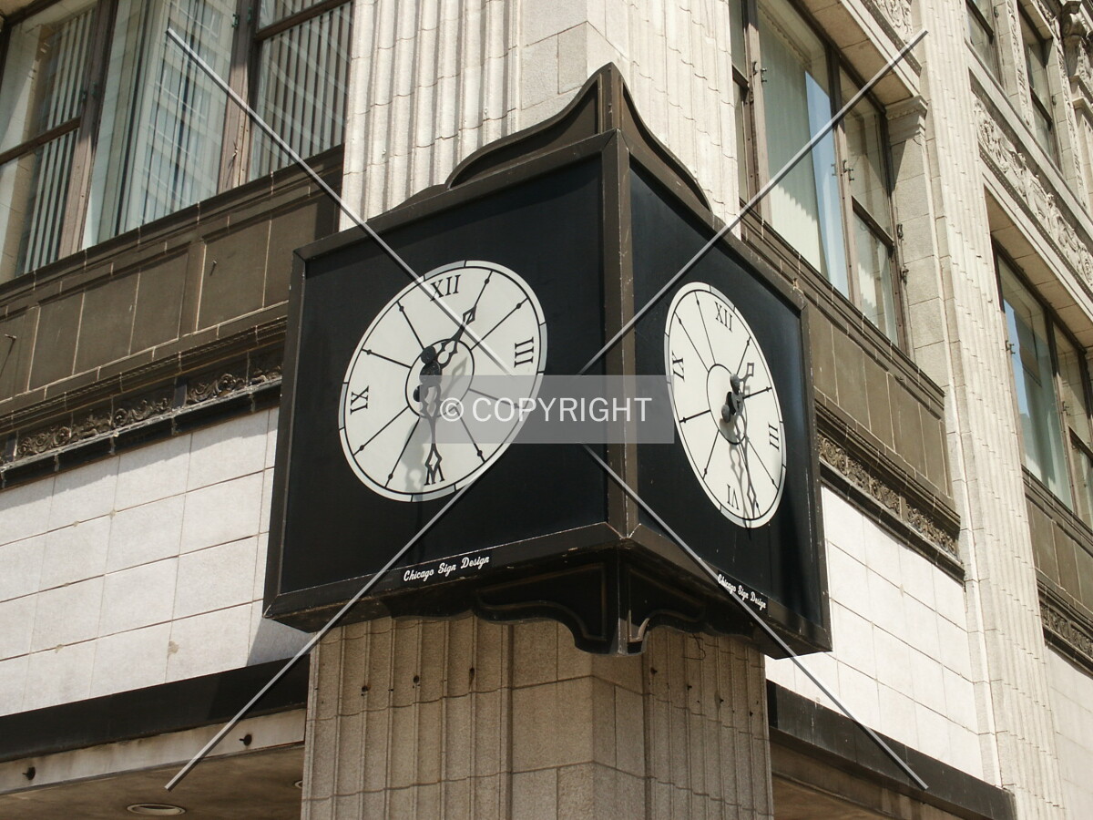 Clock at the southwest corner