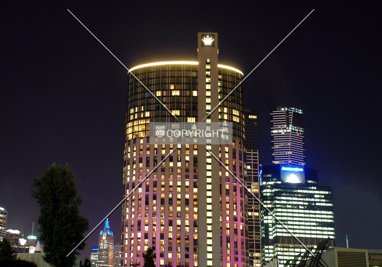 West facade at night