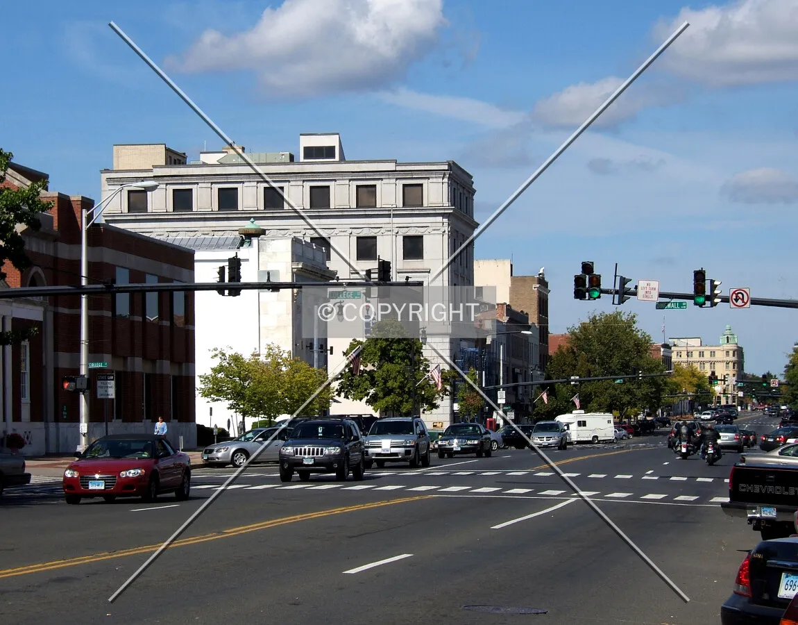 View from the southeast along Main Street