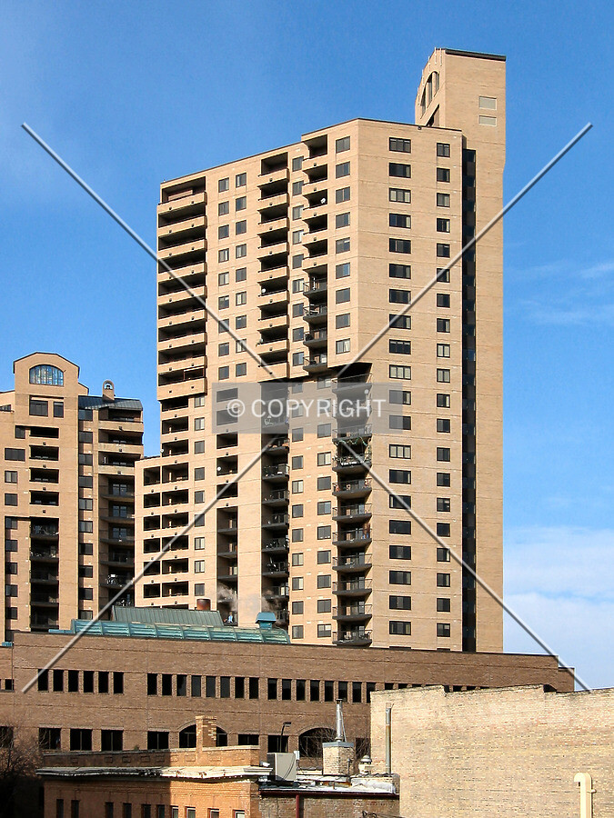 The taller section, called the Pinnacle, from the southeast