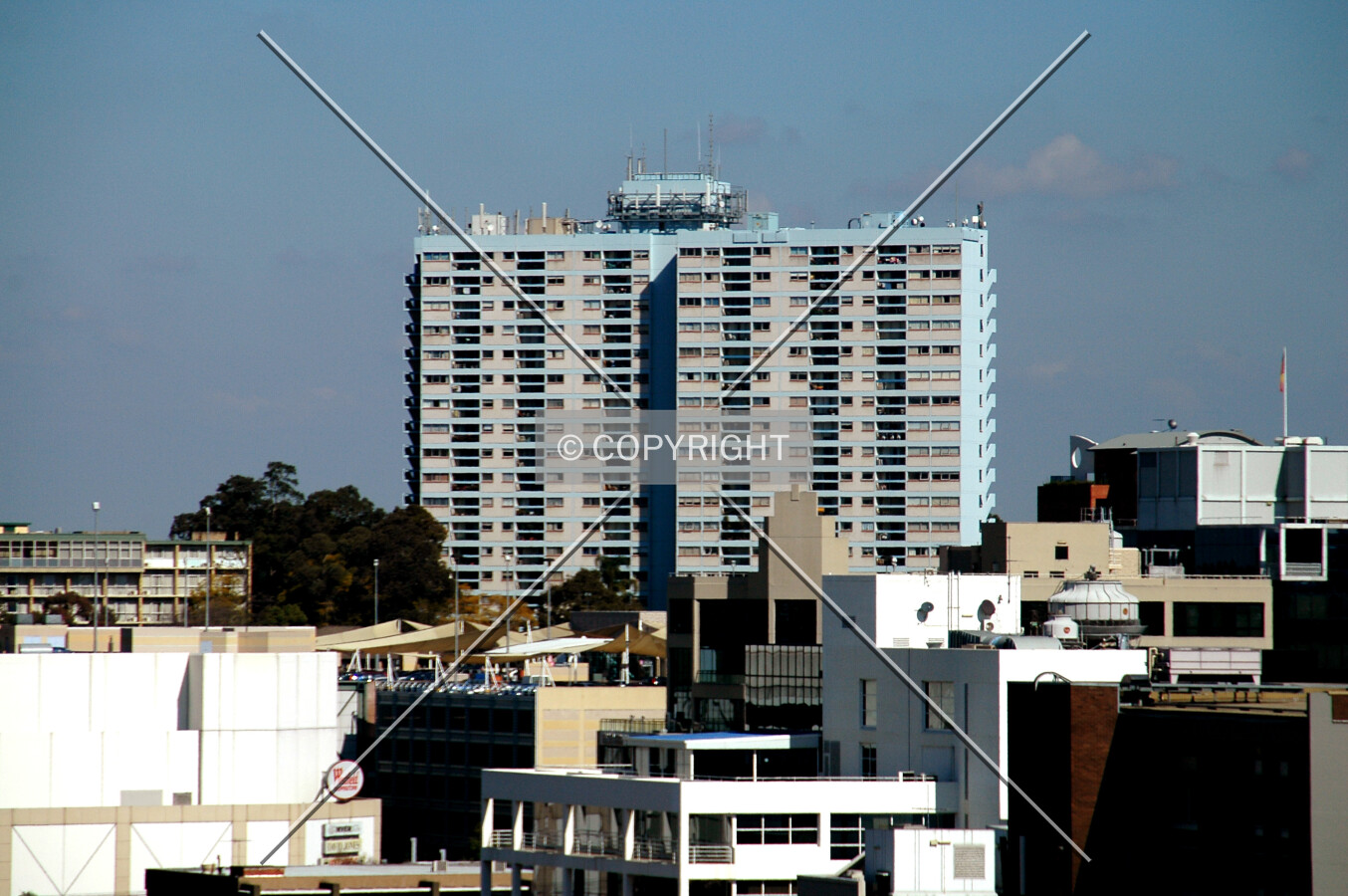 Elevated view from the north