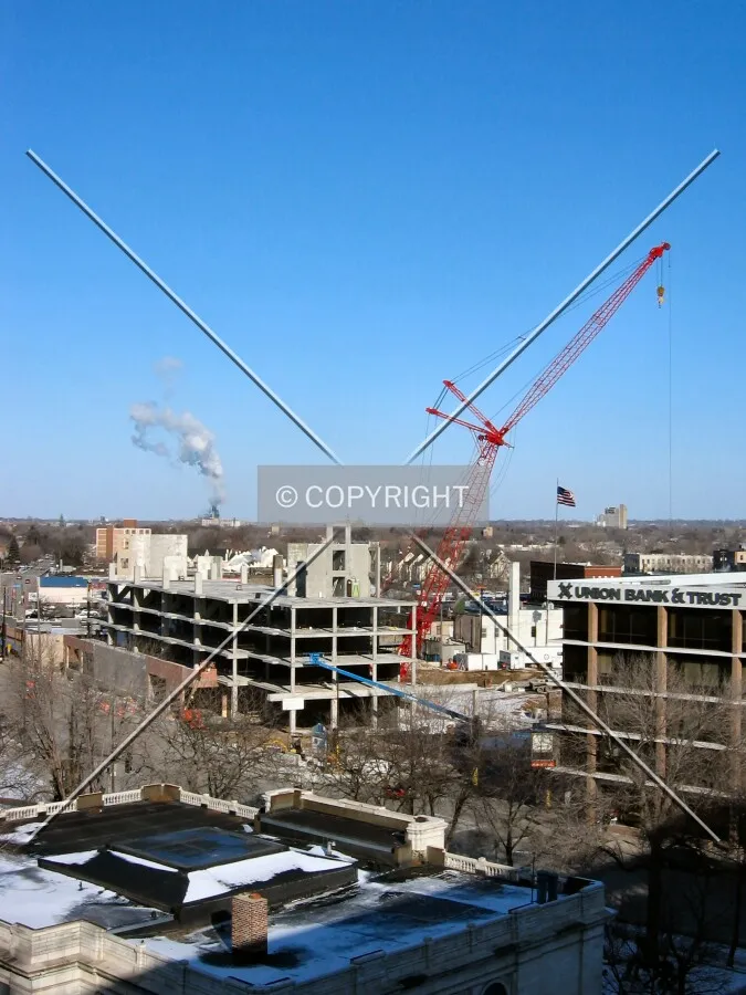 View to the northwest from the St. Anthony Municipal Ramp, with Big Red
