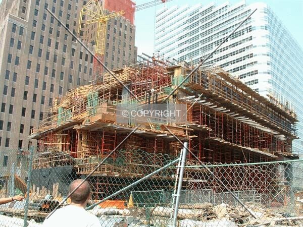 View of construction seen from the south