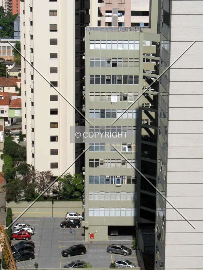 Seen from a nearby building