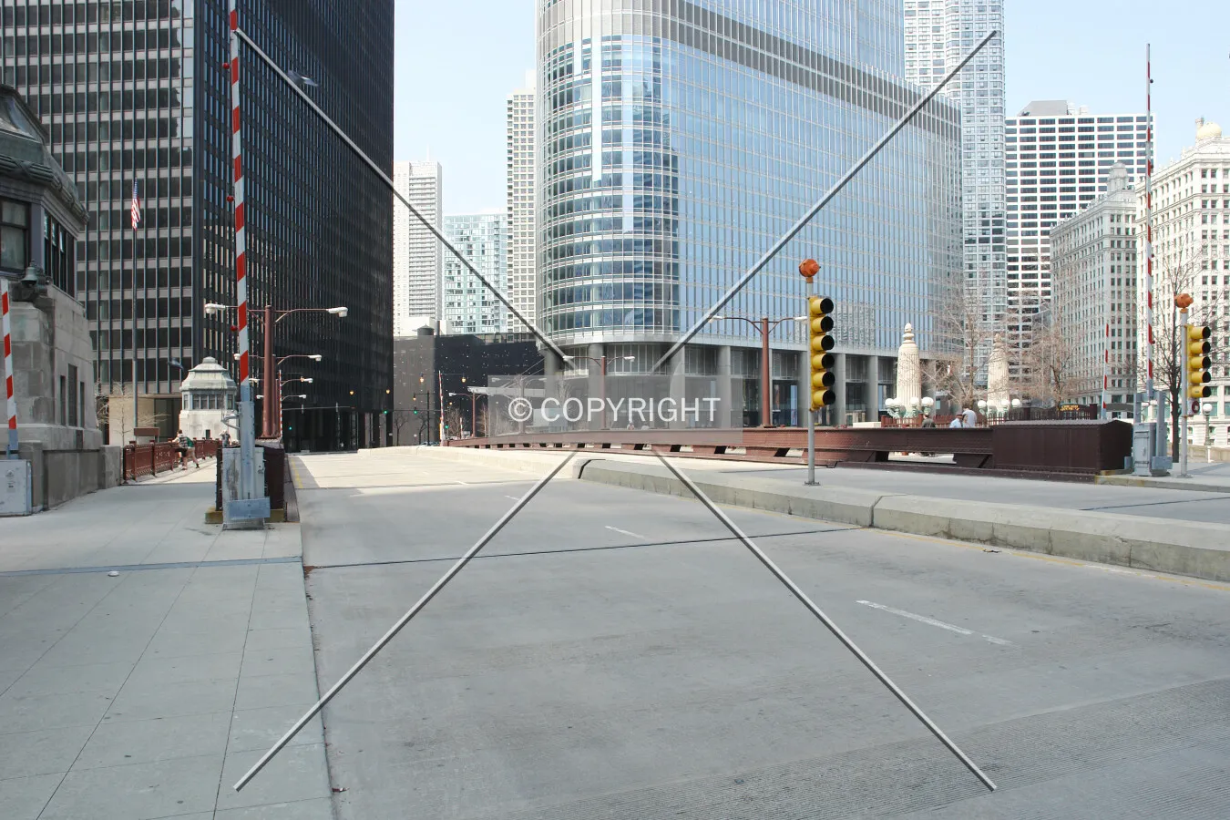 Looking over the Wabash Avenue Bridge