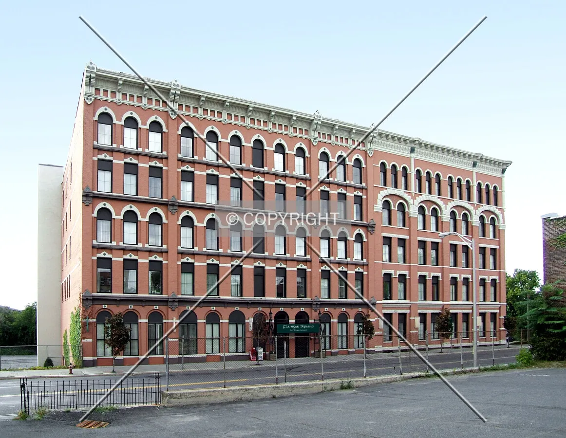 View from the southeast across River Street