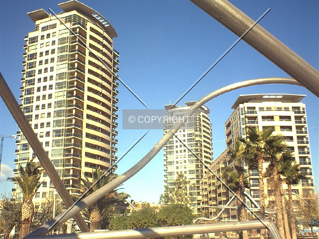 View through Miralles' fountain