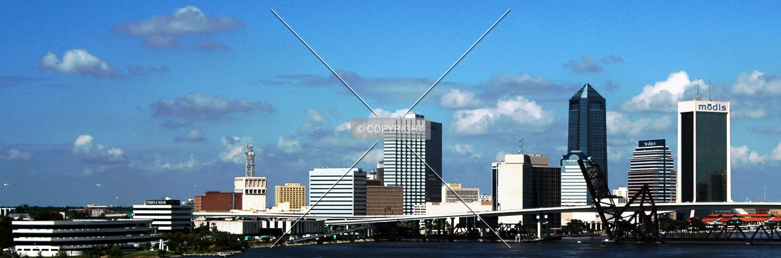 View of skyline from Interstate I-95