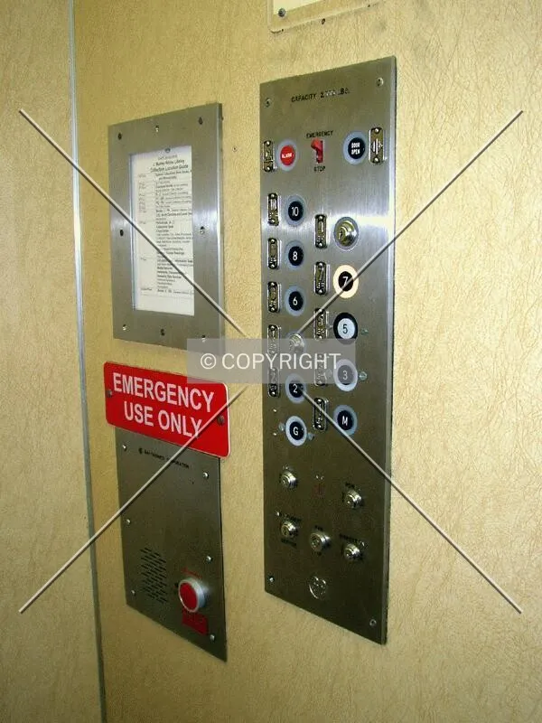 Elevator pannel in the Dalton Tower