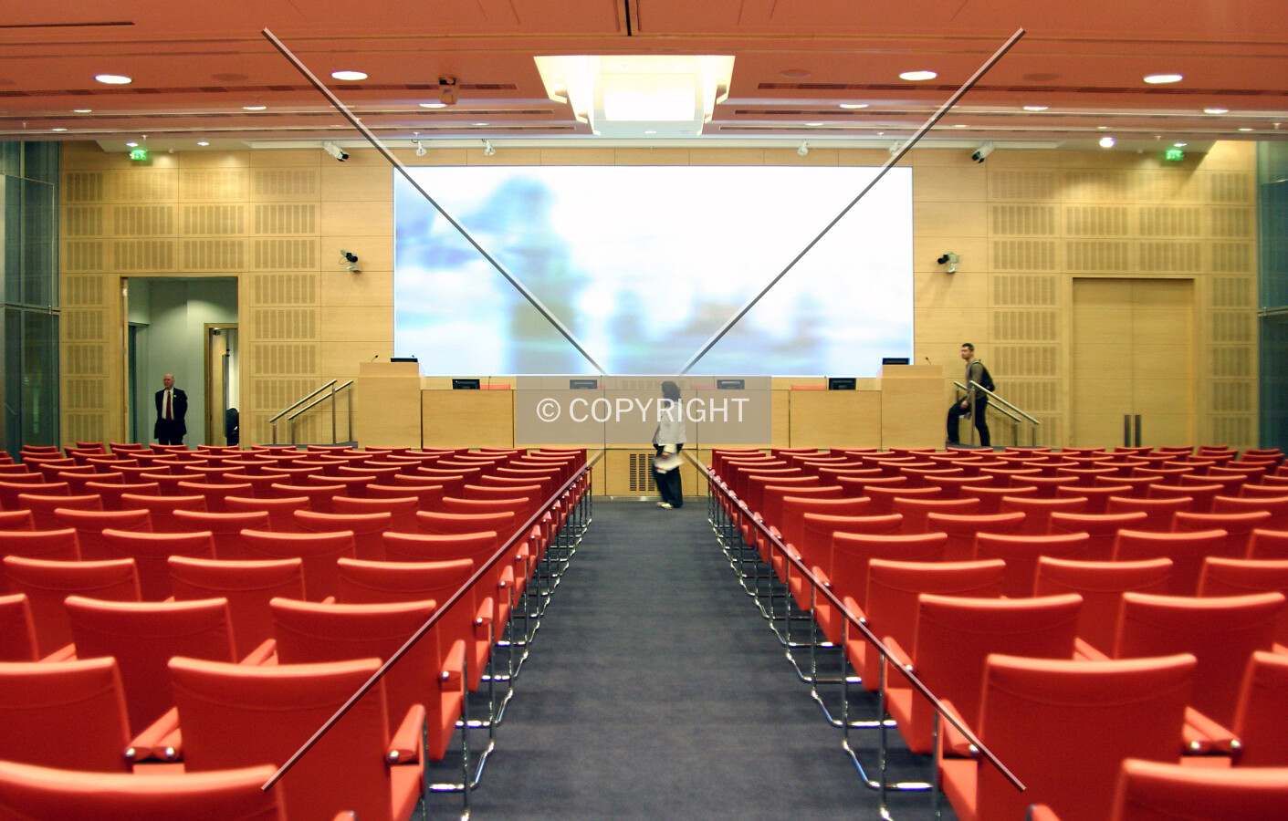 View across the auditorium on the lower ground floor