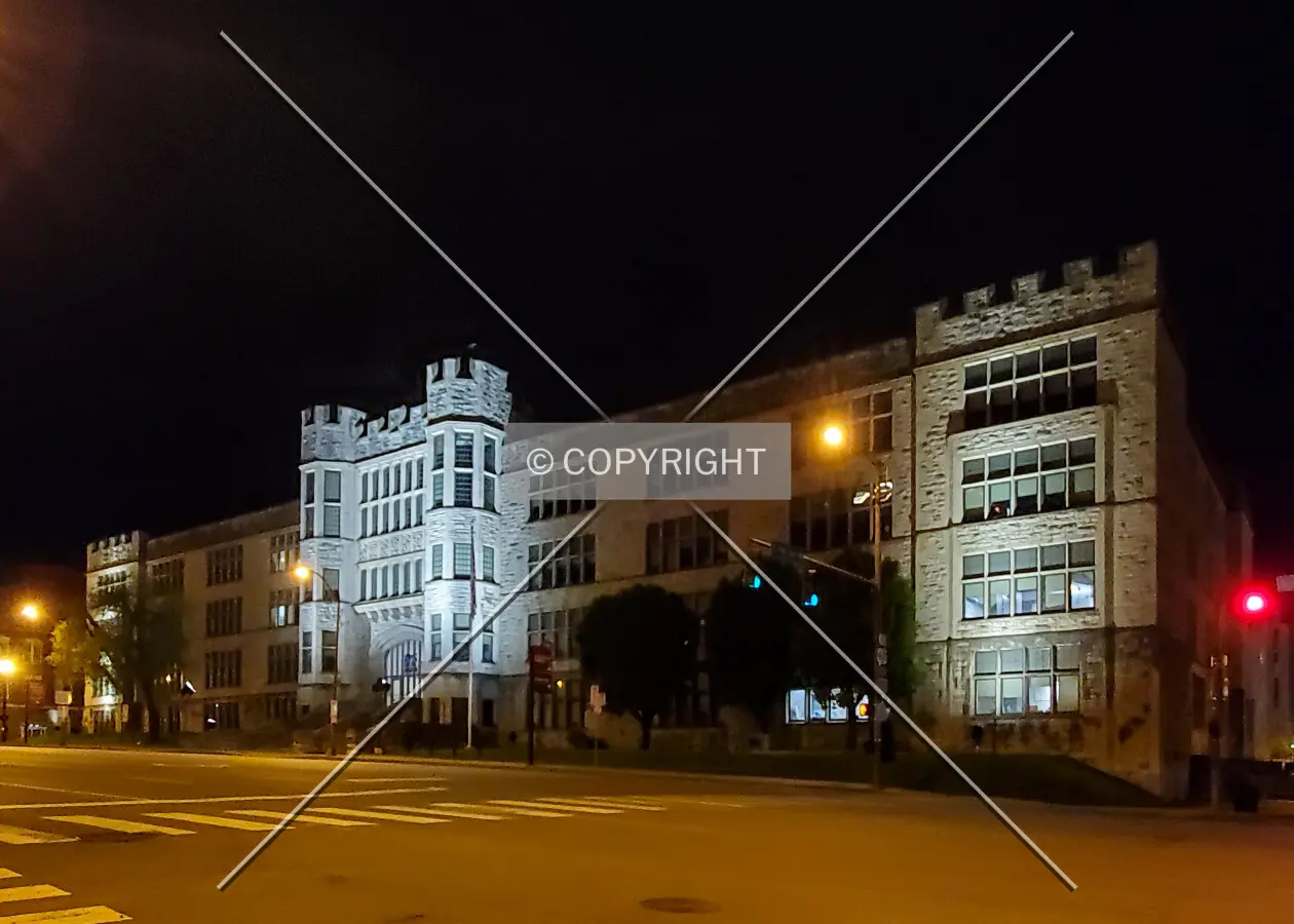Southeast view at night; March 30, 2020