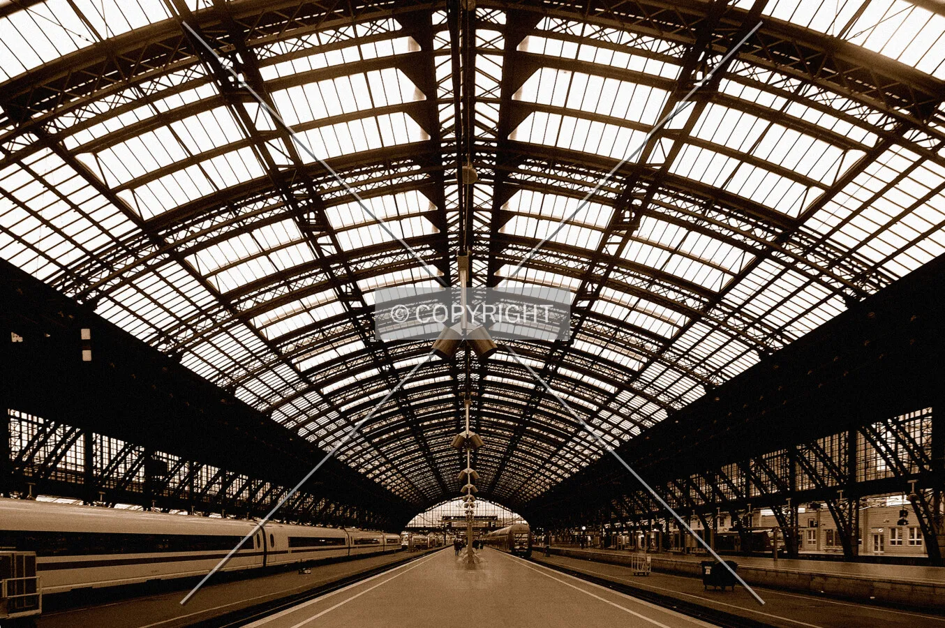 Inside Cologne central station
