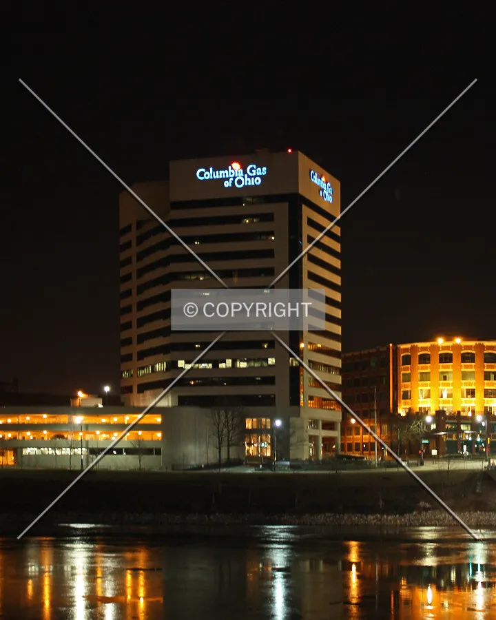 View from the west at night