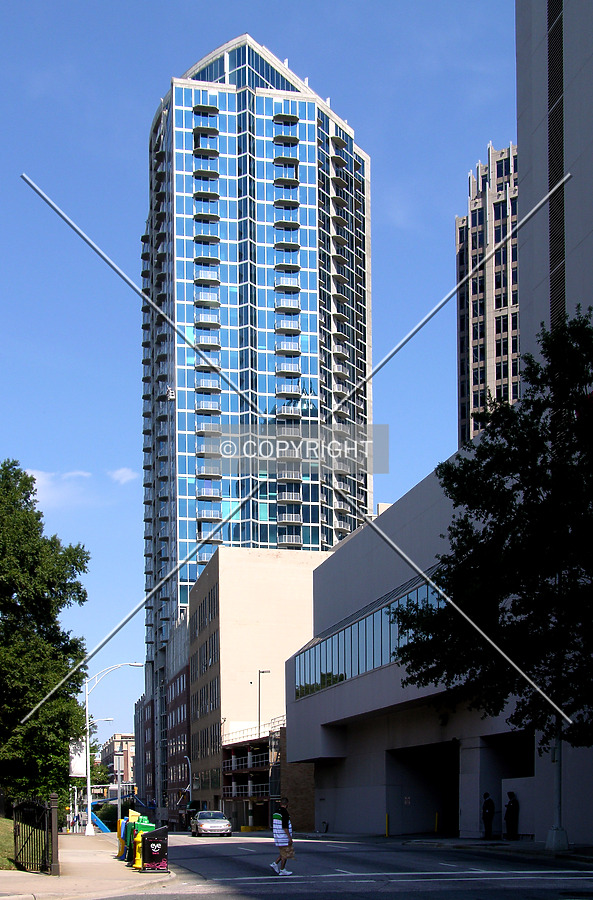 From West Trade Street to the south