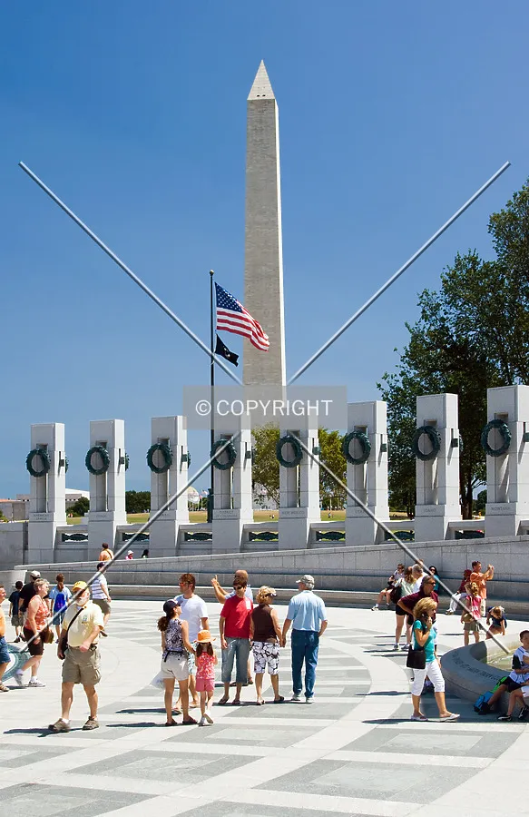 As seen from the National World War II Memorial
