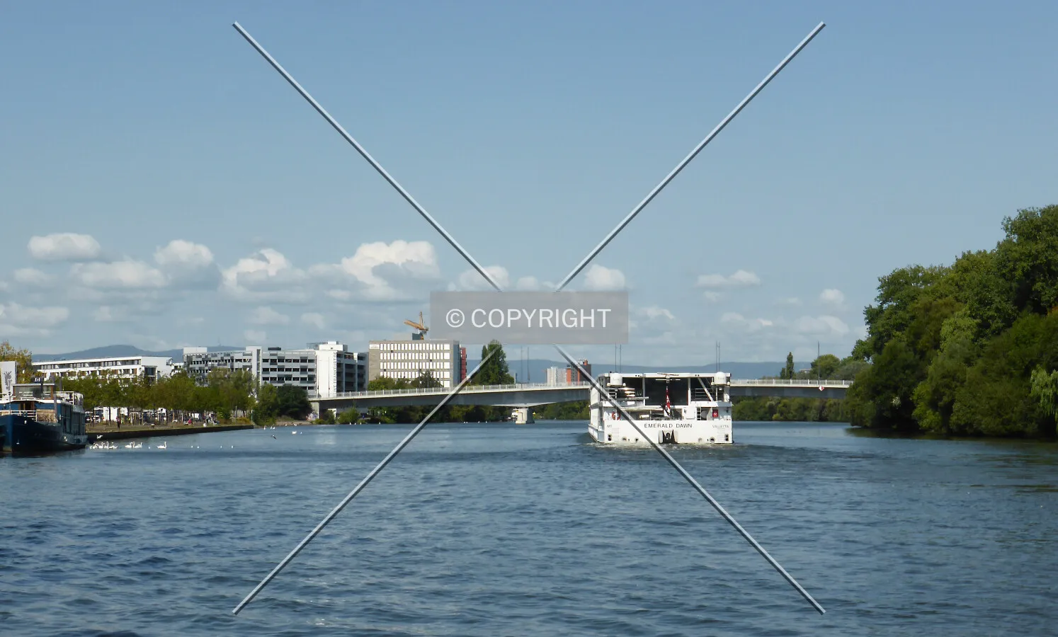 Offenbach at the Main river shore