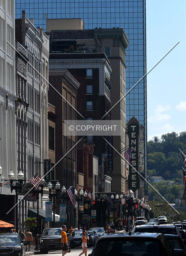 View from the northwest along Gay Street
